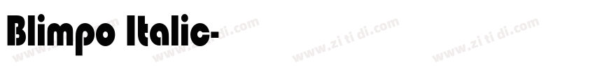 Blimpo Italic字体转换